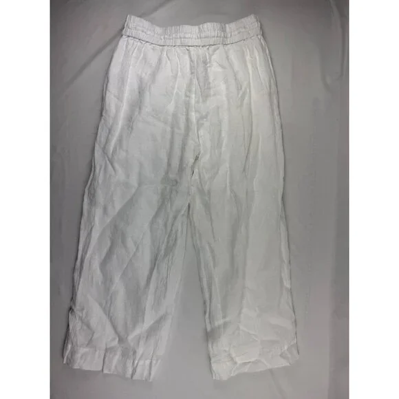 NWT J CREW Wide-leg Seaside Pant in Linen White Size XS - Picture 3 of 10